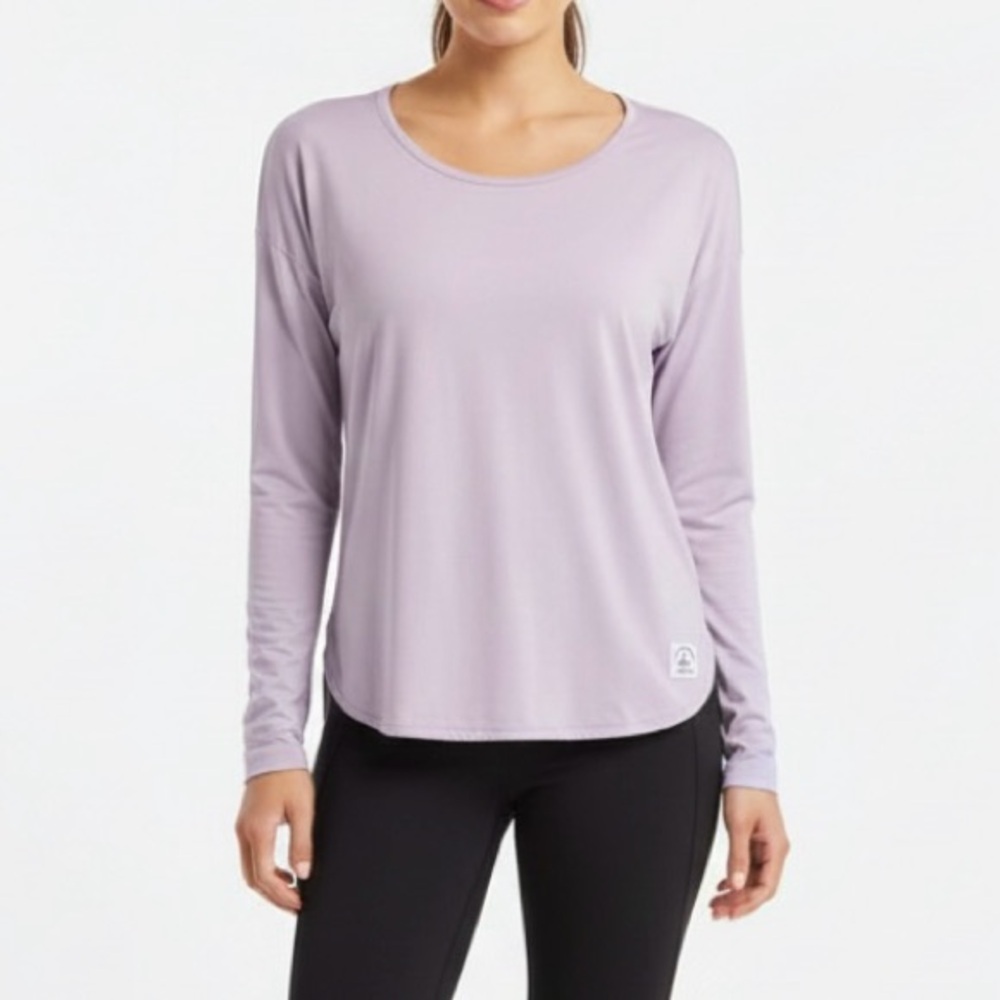 Sam Edelman Purple Lavender Knit Hi Low Long Sleeve Top NWT S Athleisure